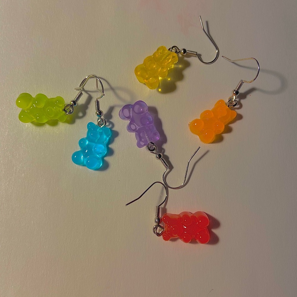 Rainbow Gummy Bear Earrings